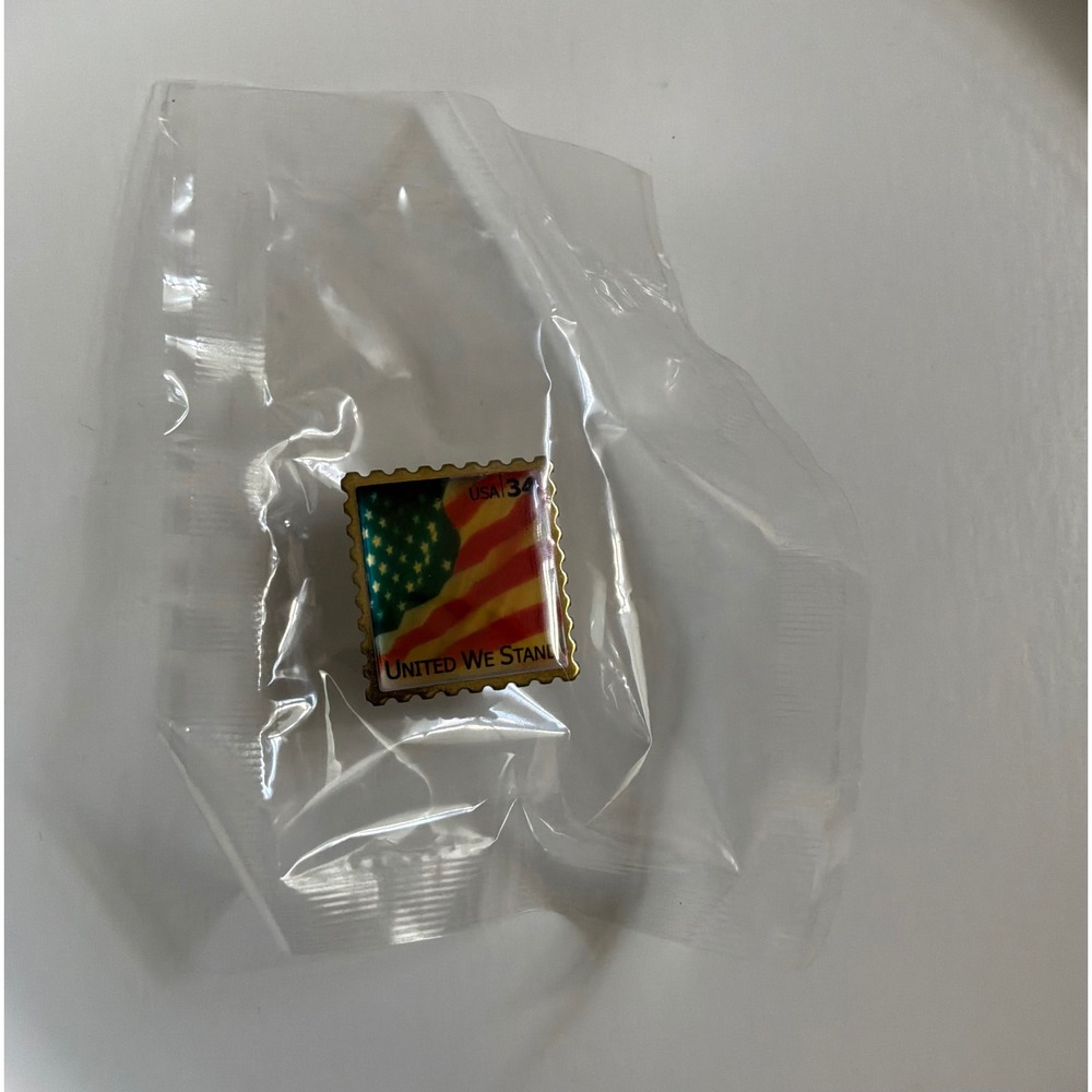 USPS Postage Stamp United We Stand 34 cent pinback lapel pin